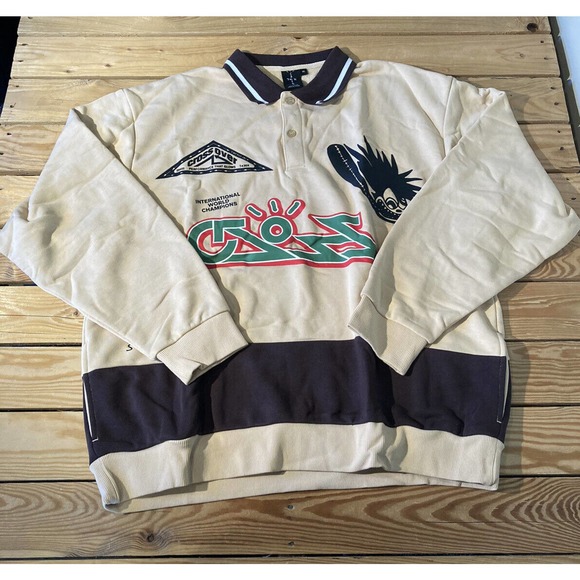 NEW Cactus Jack Travis Scott Cross Rugby Sweater Size XL Men’s Cream